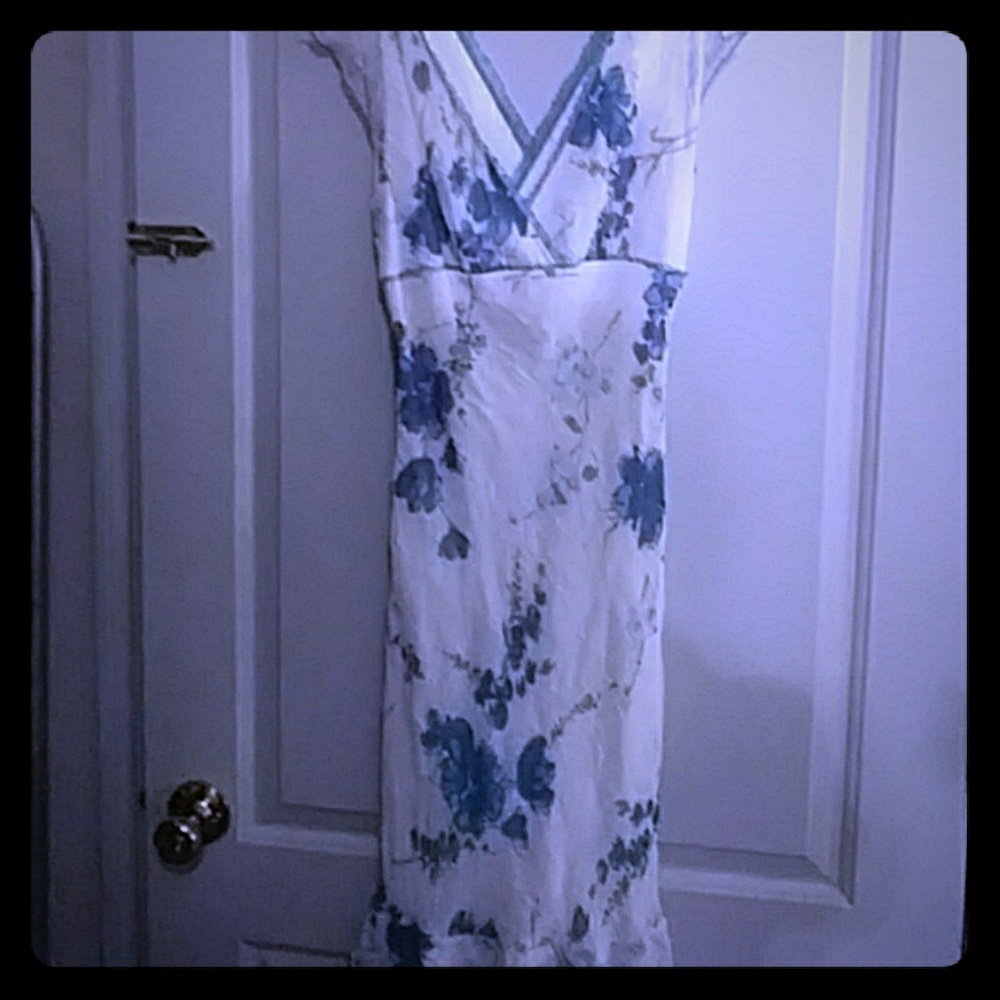 Blue & white floral dress